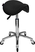 Hairway Saddle stool »Profi« black/chrome